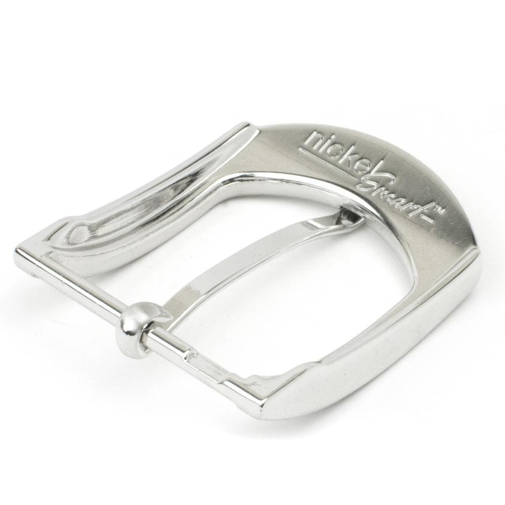Silver Arch Buckle. Fits 1⅜ inch (35 mm) straps. Nickel Smart logo engraved on the backside.