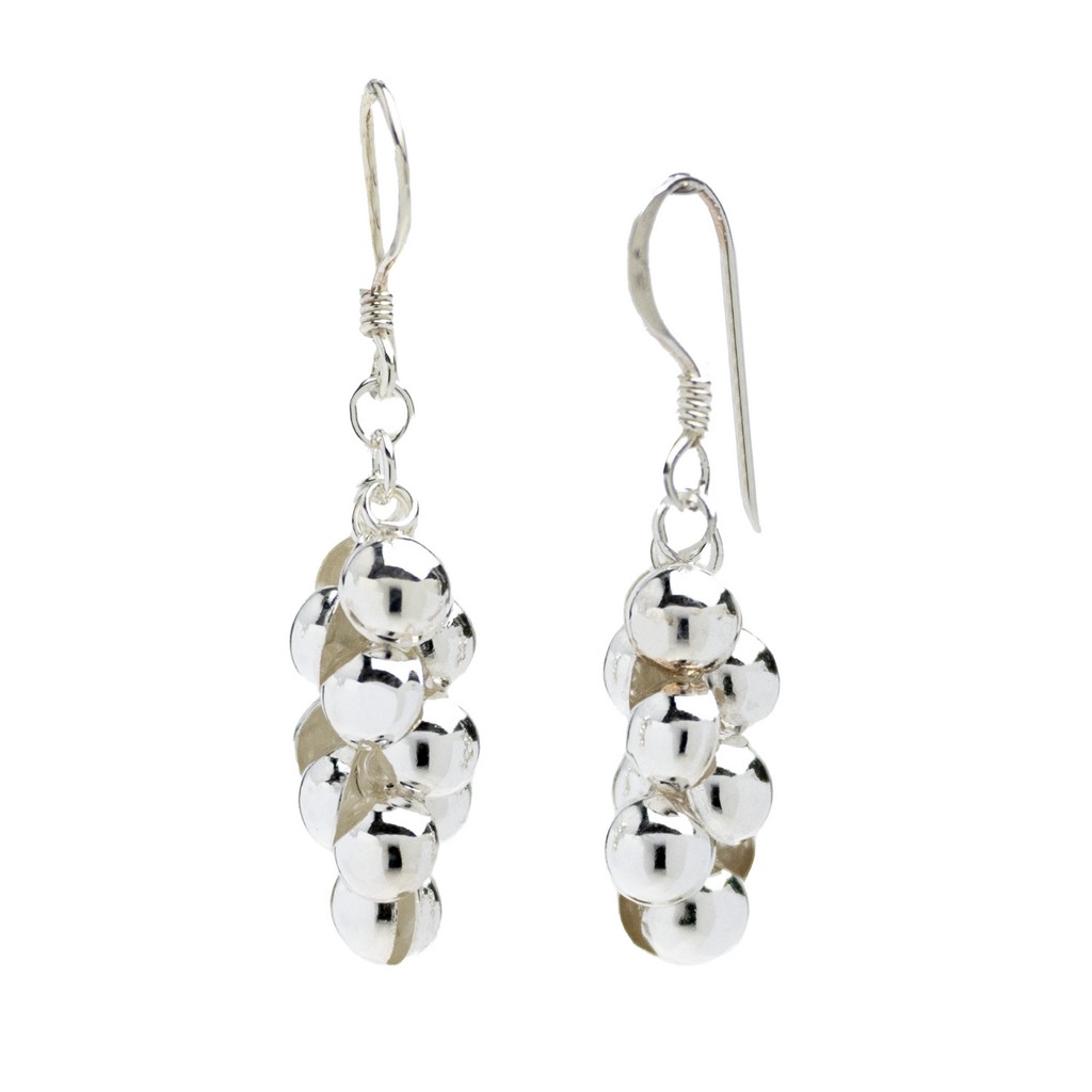 Jubilee Dangle Earrings by Nickel Smart | Bright sterling silver earrings with half circle dangles.