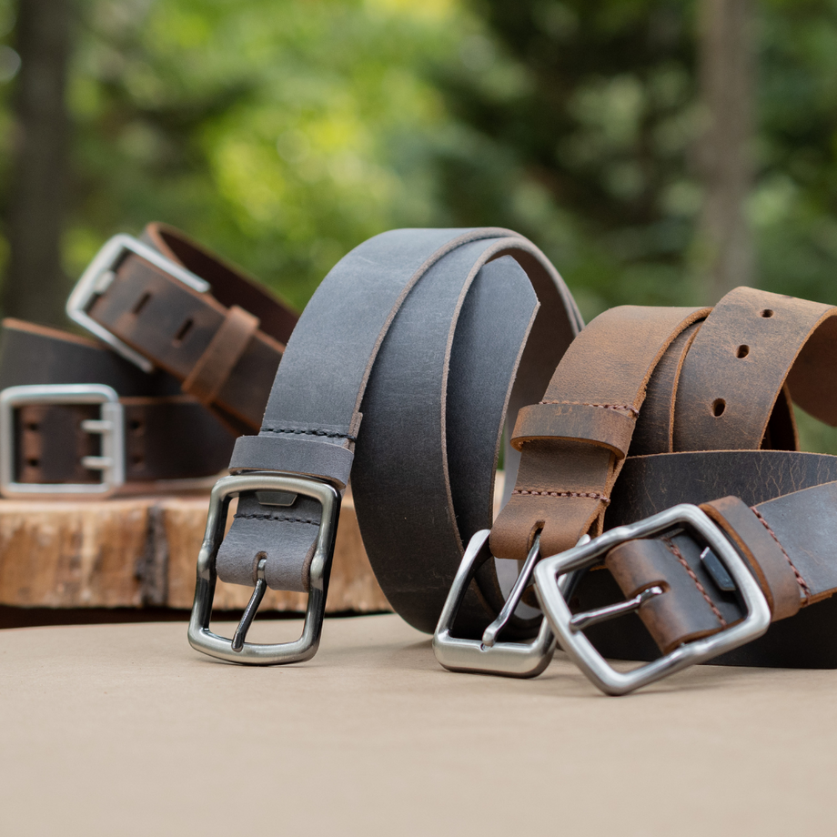 Mike's Favorite Belt Set | Gifts for Men | Hypoallergenic/Real Leather 48 inch (+$16.00) / Black and Brown