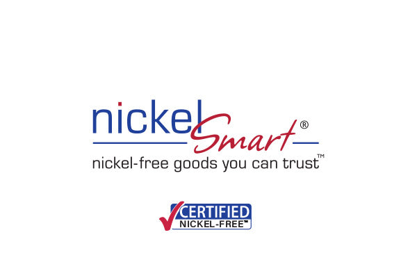 Graphic says Nickel Smart - nickel free goods you can trust. Certified Nickel Free