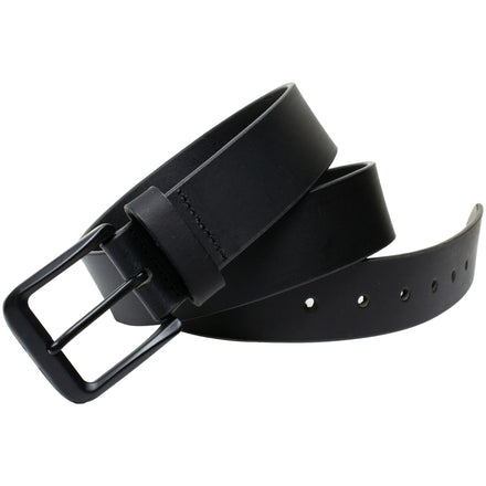 nickel free titanium dress belt buckle modern black The Specialist Black Dress Belt by Nickel Smart