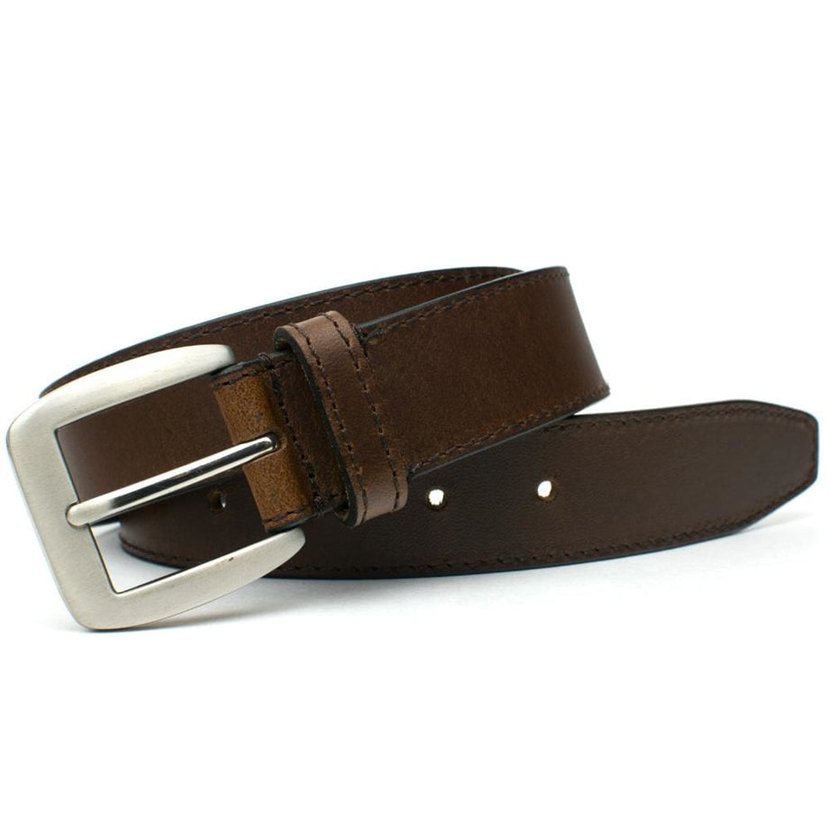 Casual Brown Leather Belt, Full Grain Leather