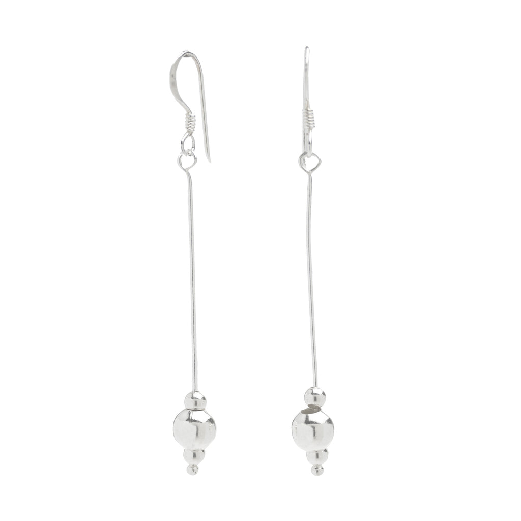 Ballroom Dangle Earrings by Nickel Smart® | Very long dangle earrings with simple ball design.