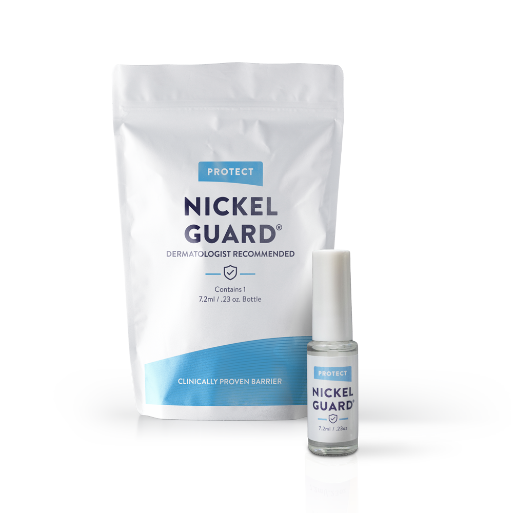 Stop the ugly rash from jewelry with Nickel Guard®- Clinically Proven