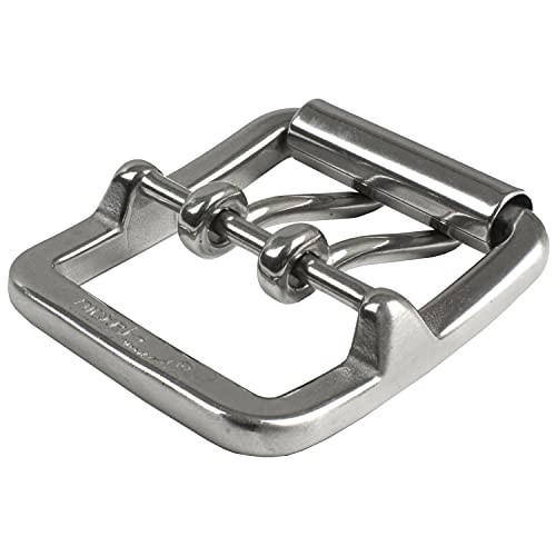Stainless Steel Double Pin Roller Buckle by Nickel Smart® | heavy duty, silver belt buckle