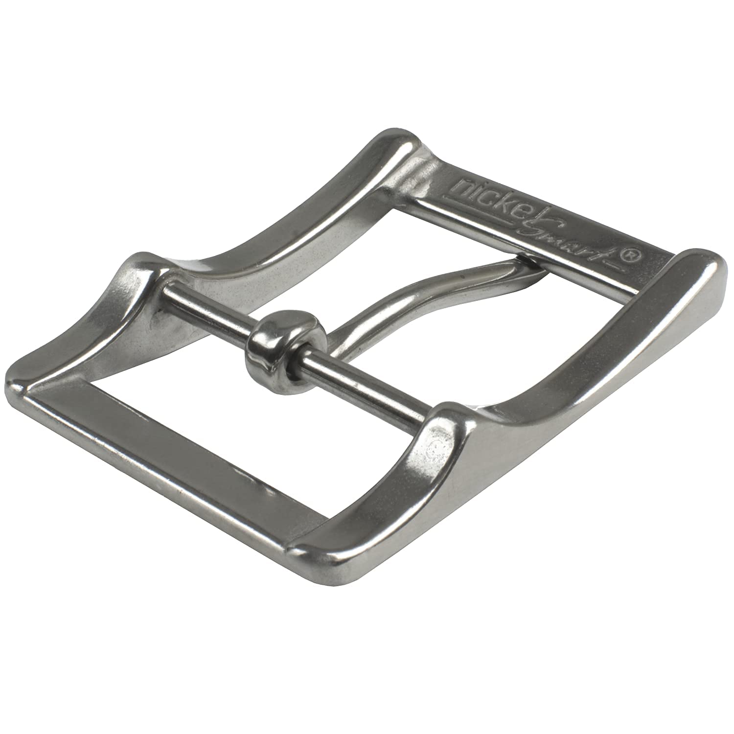1.5 (38mm) Center Bar Roller Buckle Leather Belt Nickel or Chrome (Nickel)  : : Clothing, Shoes & Accessories