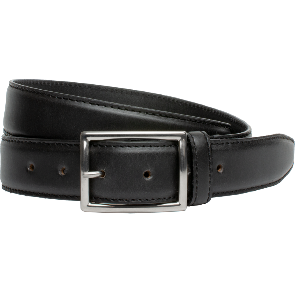 Entrepreneur Titanium Black Leather Belt | Dress Belt |Genuine Leather ...