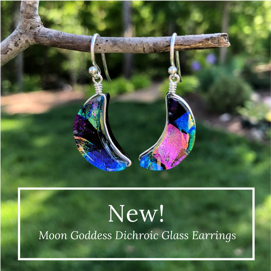 Charmed! Rhodium plate open crescent moon earrings on hypoallergenic s –  SeaCycled Glass