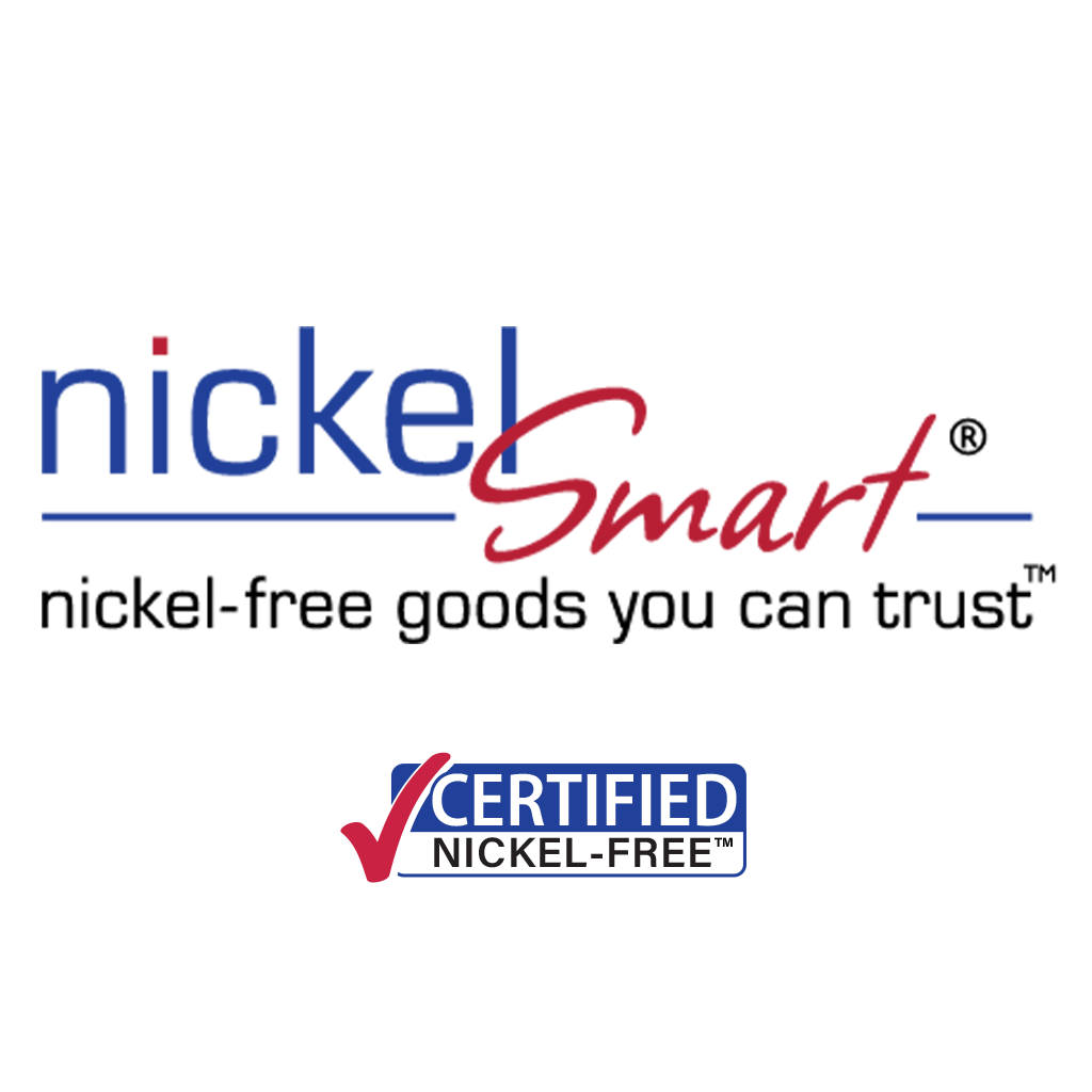 Nickel Smart® icon, Nickel-Free Goods You Can Trust™, Certified Nickel-Free™    