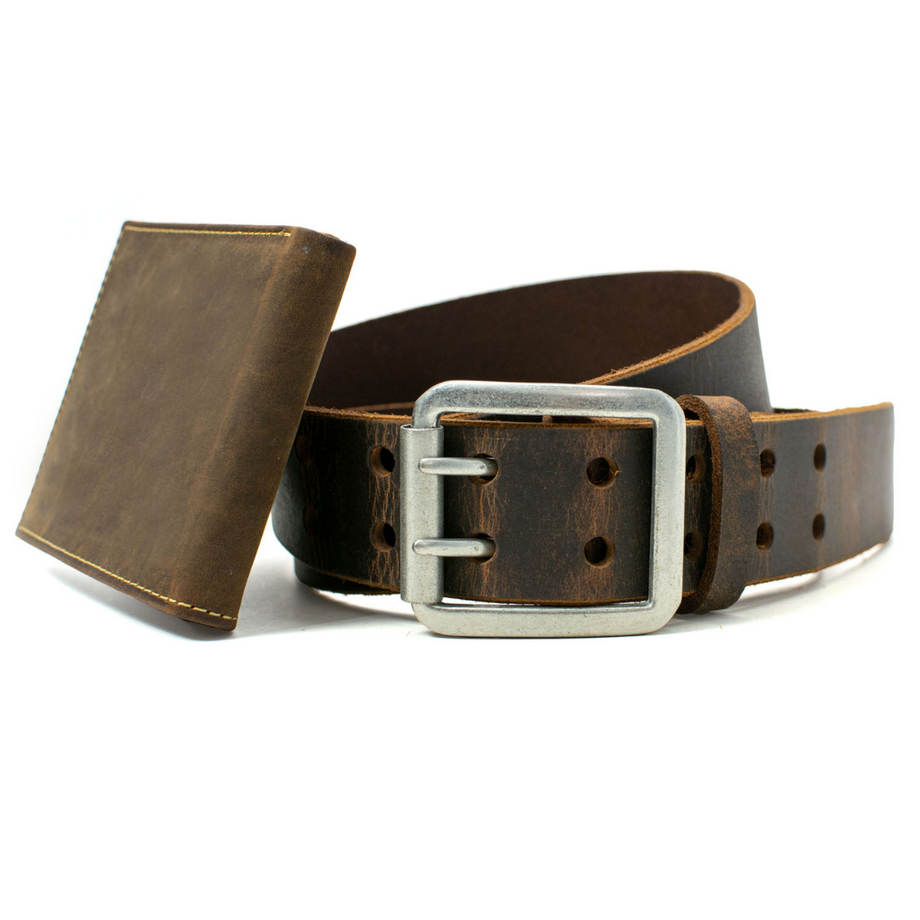 Nickel Smart Roan Mountain Leather Belt