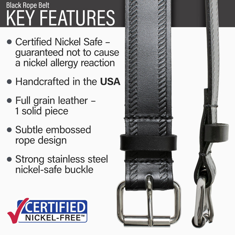 Black Rope Belt