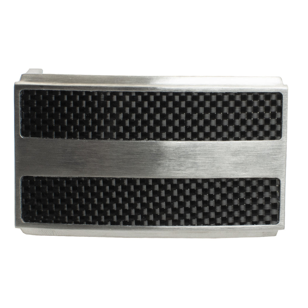Titanium-Carbon Fiber Buckle. Fits 1¼ inch or 32 mm straps. Unique nickel-free buckle.