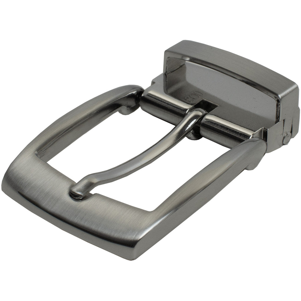 Clamp Pin Buckle by Nickel Smart. Single pin silvery nickel-free buckle made from zinc alloy.