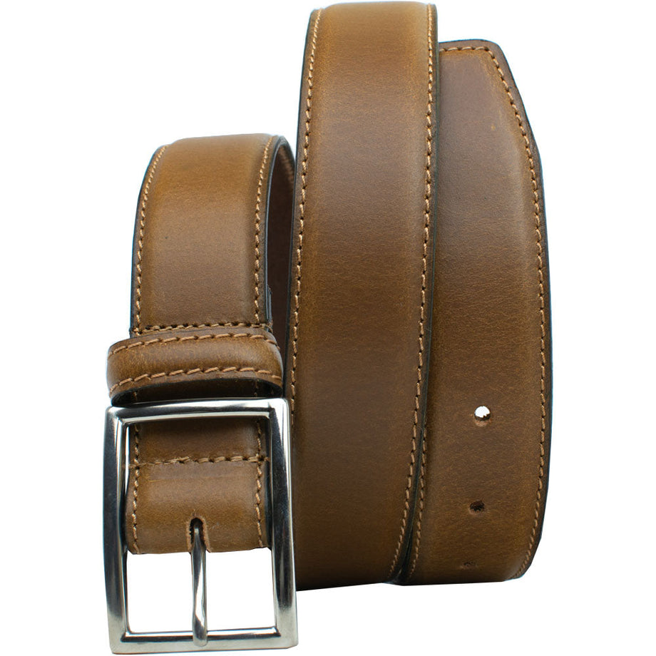 Entrepreneur Titanium Tan Leather Belt | Dress Belt | Genuine Leather