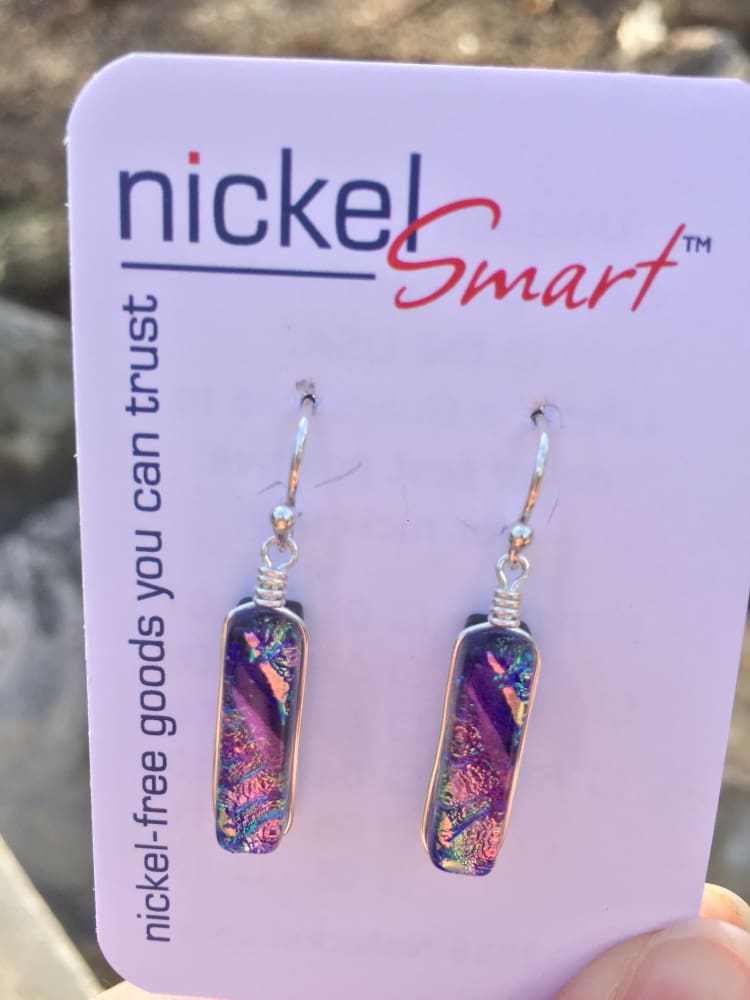 Looking Glass Falls Earrings - Lilac showing more pink than lilac. Each batch is different.