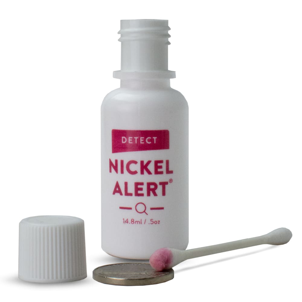 Nickel Alert- nickel test. Detect nickel in metal within 30 seconds. Made in USA