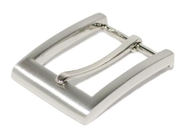 Silver Square Buckle, 1¼ inch Nickel free zinc alloy buckle, silver-tone brushed satin finish