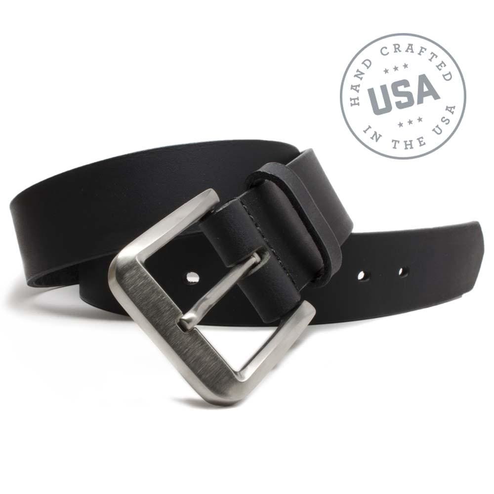 Smoky Mountain Titanium Belt. Handcrafted in the USA. Pure titanium buckle stitched on to strap