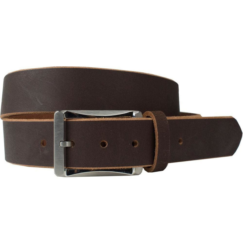 Titanium Work Belt (Brown) | Made in the USA | Genuine Leather – Athena ...