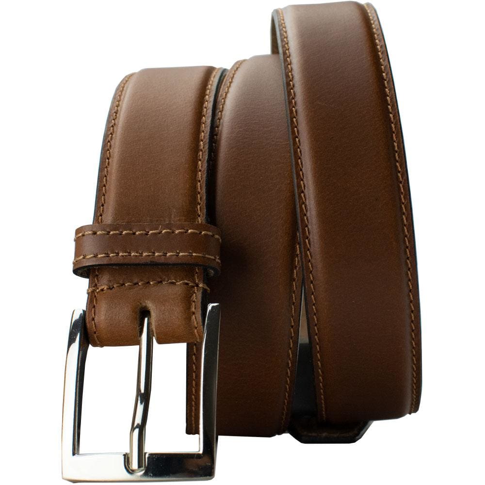 Uptown Tan Leather Belt by Nickel Smart®